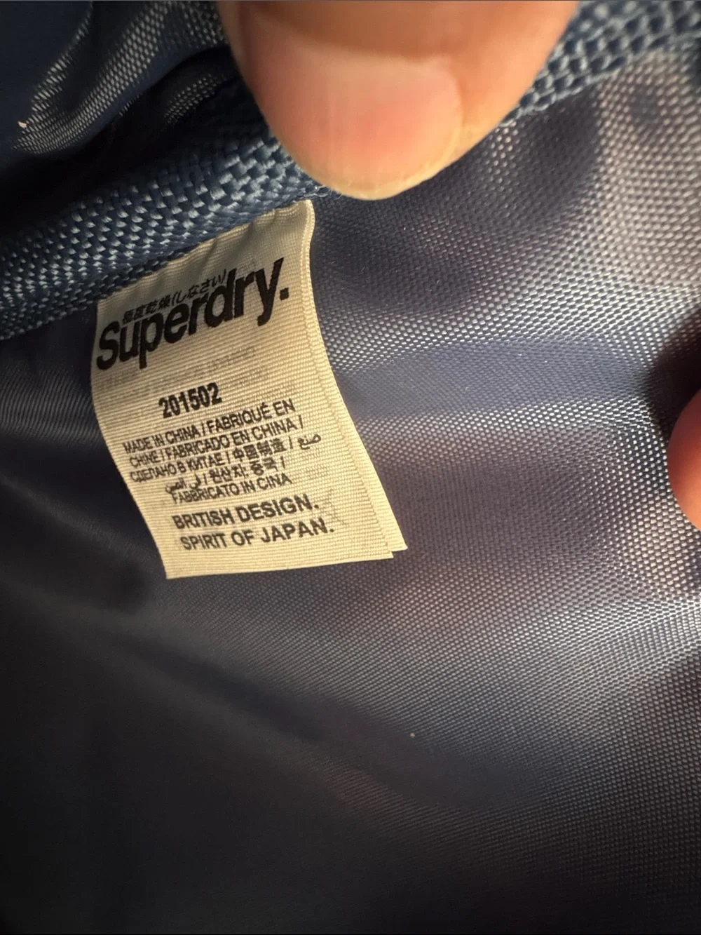 Superdry Navy and Orange Palm Print Crossbody/shoulder laptop travel bag